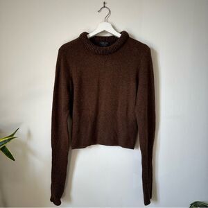 Rag & Bone Pierce Cashmere Slim Crew Sweater Brown Size L